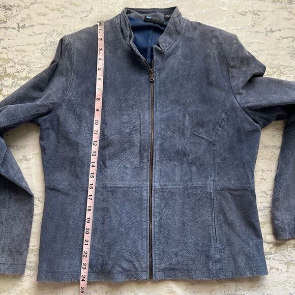 Relativity Suede Blue Jacket y2K - Picture 6 of 15